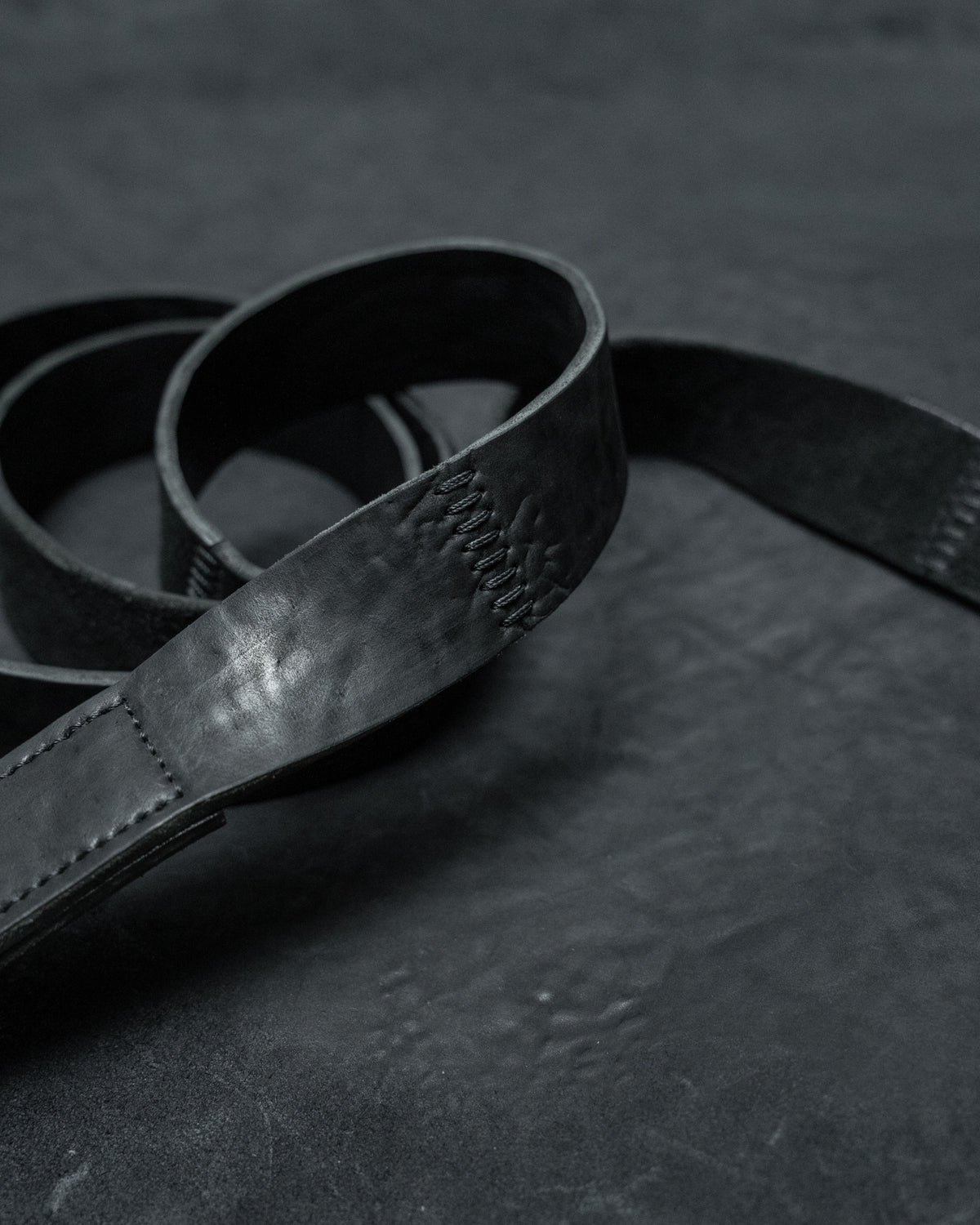Italian Horse Culatta Panel-Stitched Leather Aro Belt