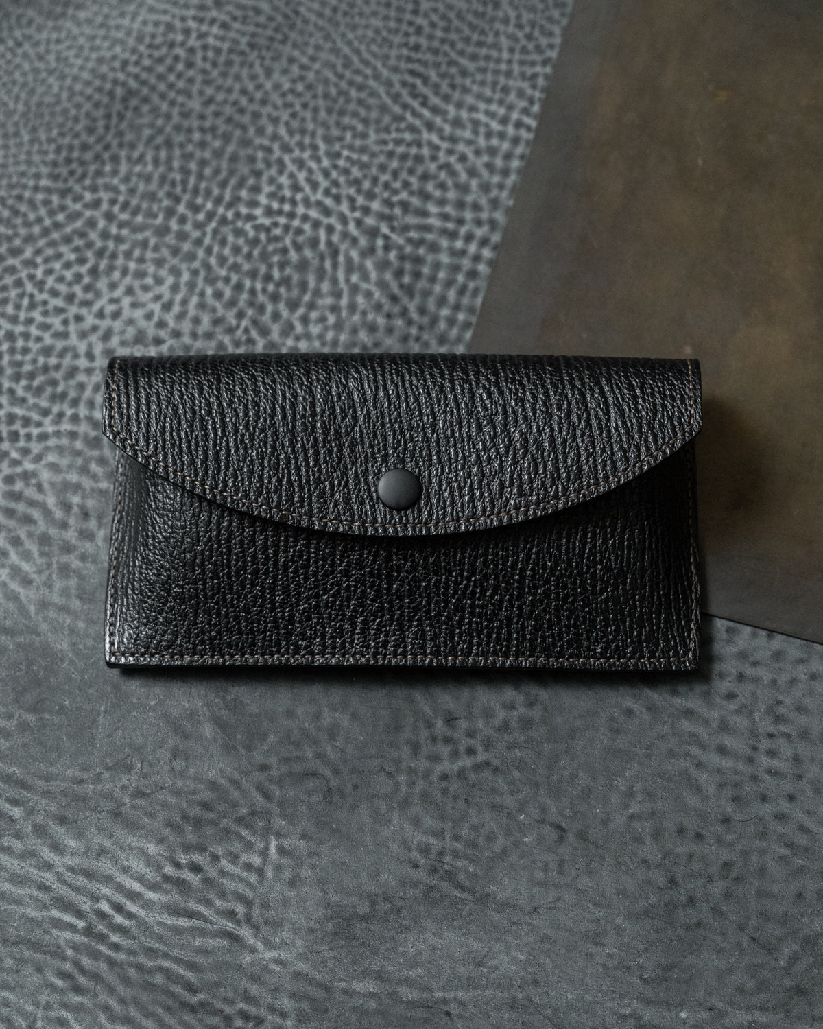 Black Italian Leather Eyewear Snap Case