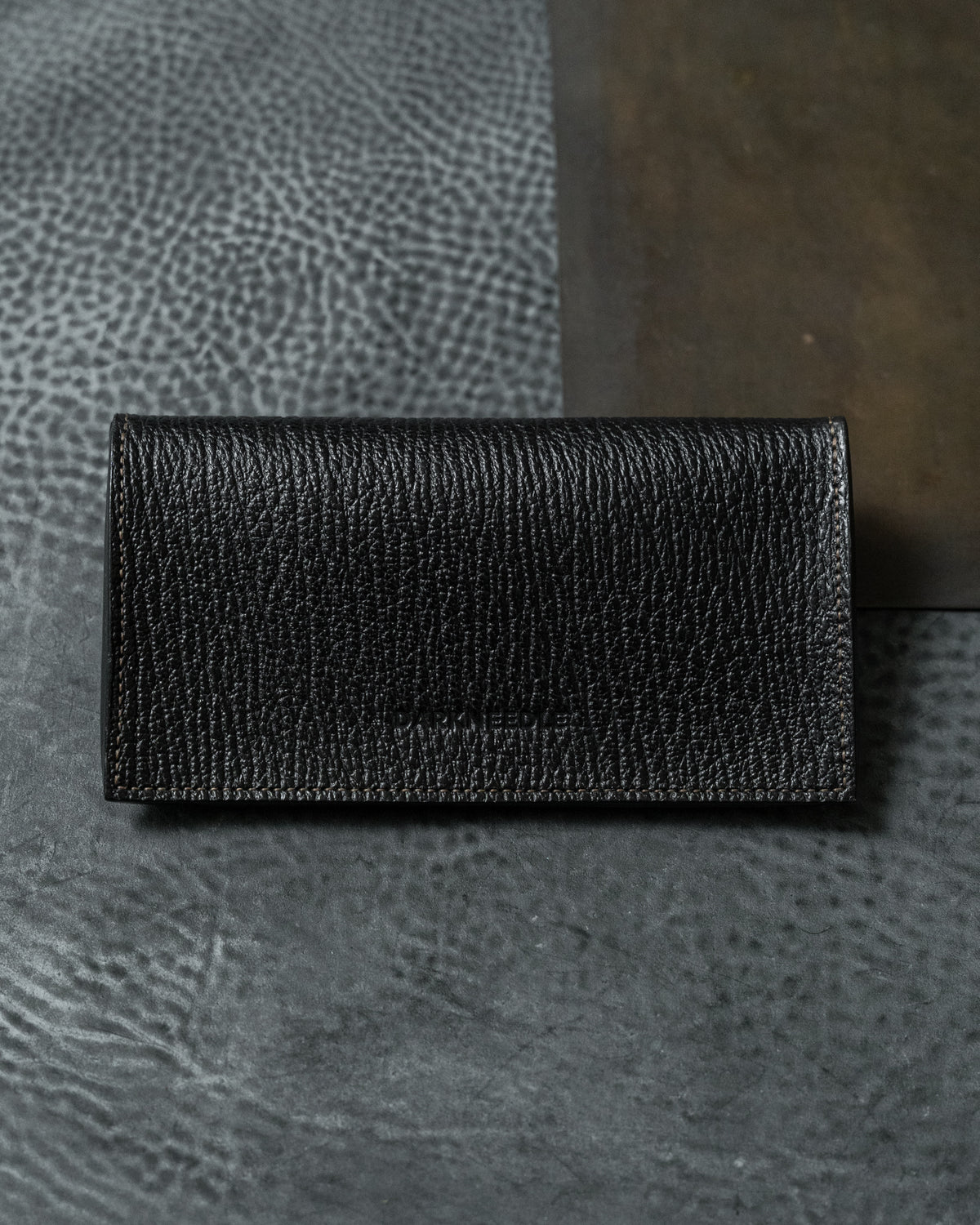 Black Italian Leather Eyewear Snap Case