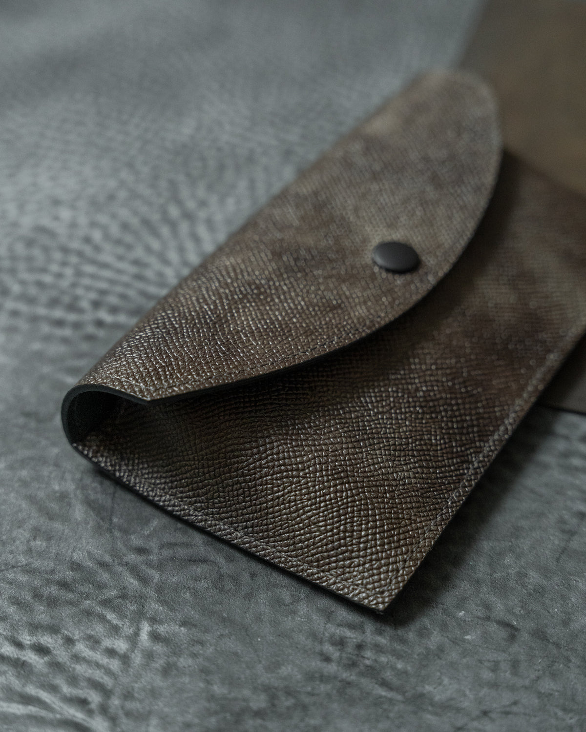 Museum Calf Italian Leather Eyewear Snap Case