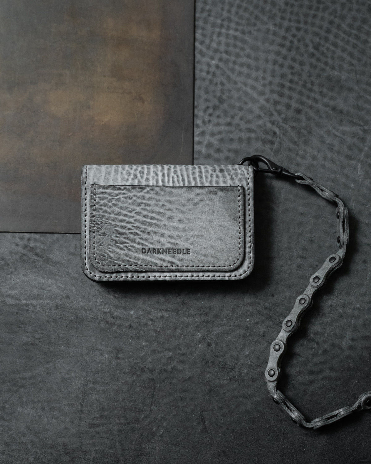 Grey Italian Horse Culatta Nexo Biker Wallet