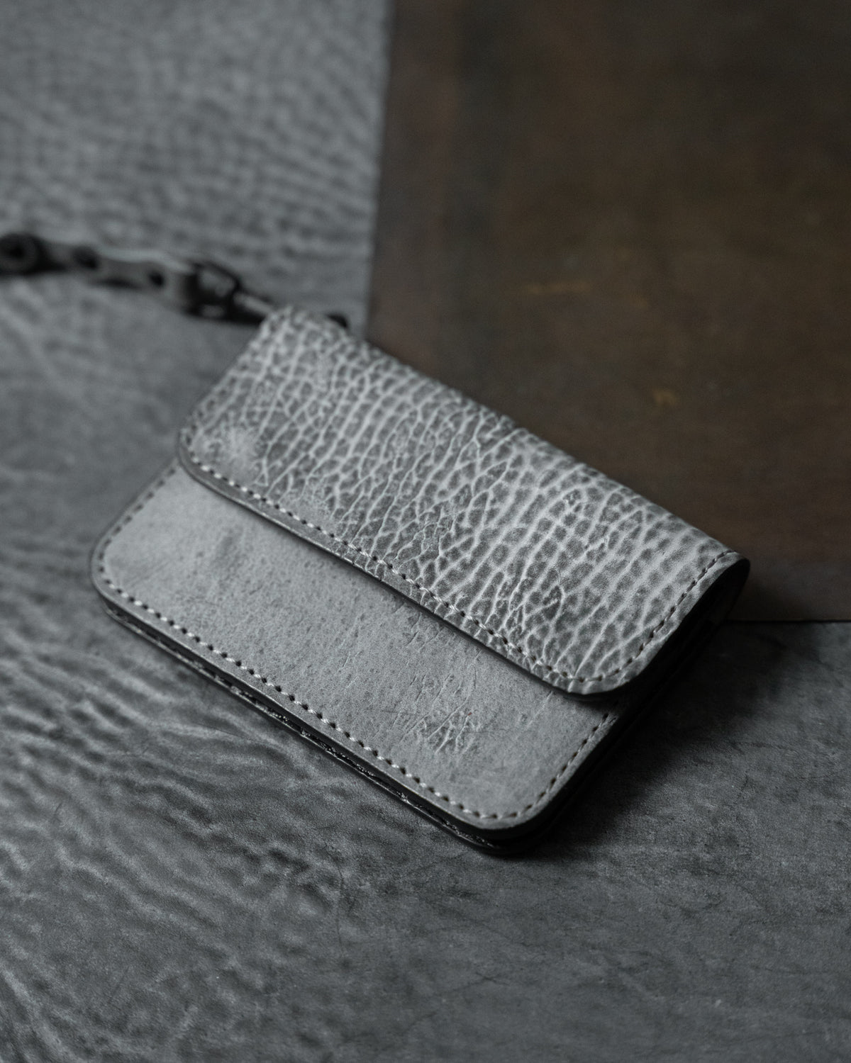 Grey Italian Horse Culatta Nexo Biker Wallet