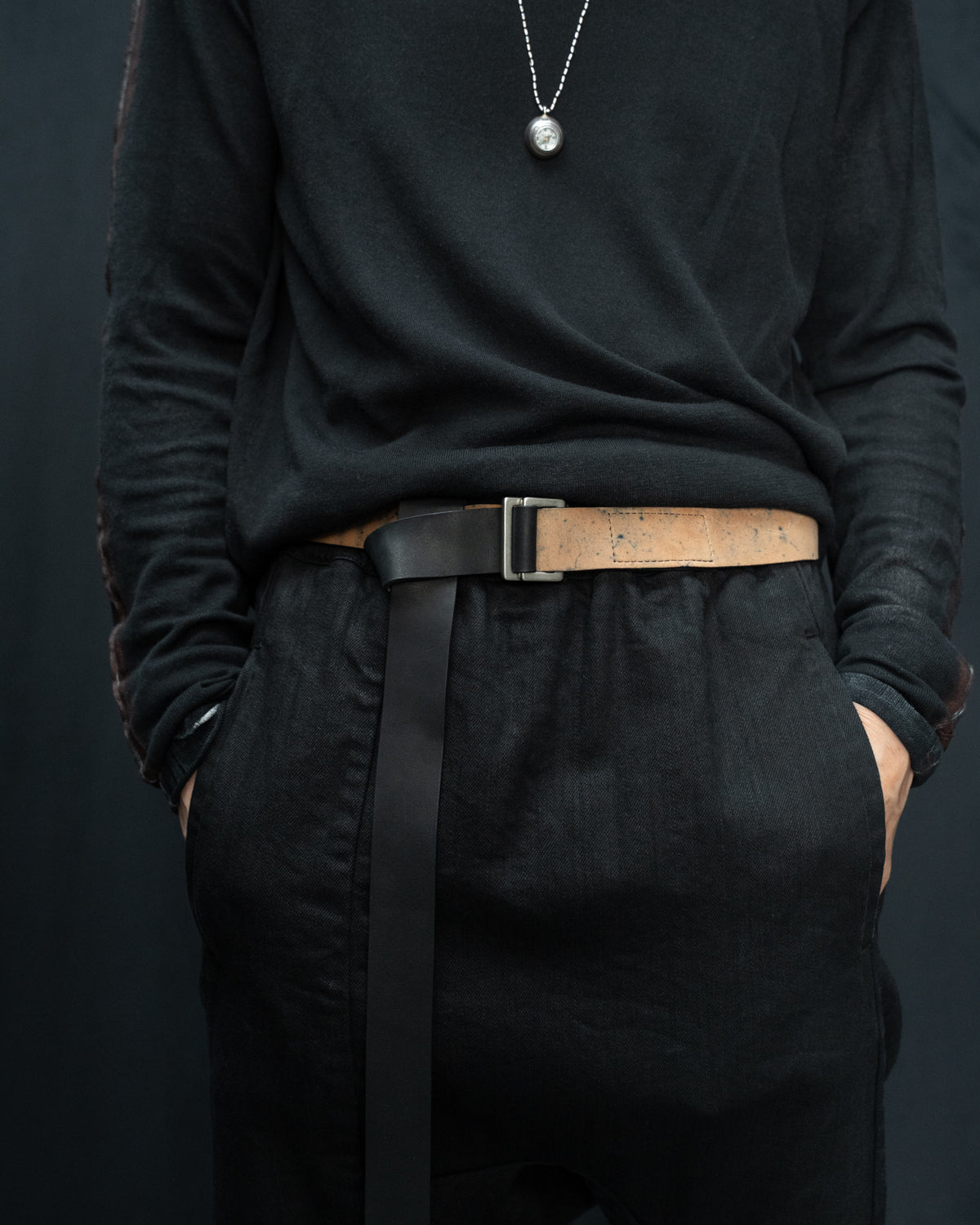 Marbled Horse Culatta Leather Aro Reversible Belt