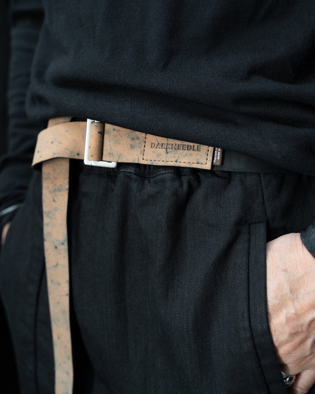Marbled Horse Culatta Leather Aro Reversible Belt