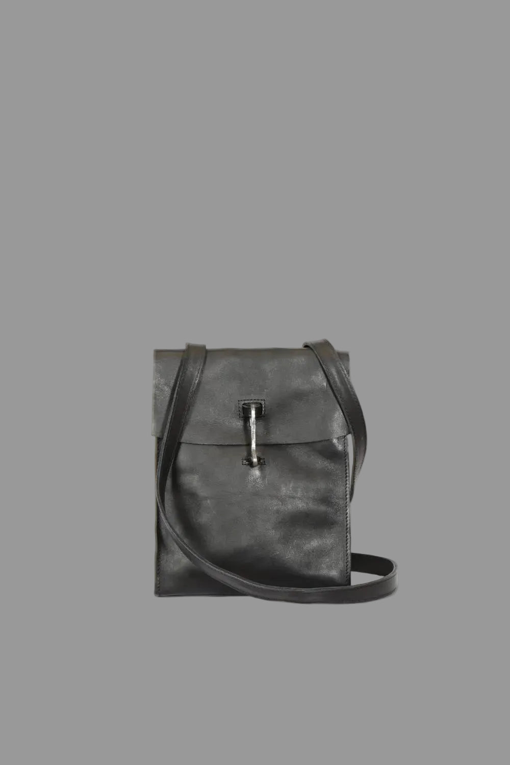 Black Horse Leather Doctor Crossbody Bag by Tagliovivo