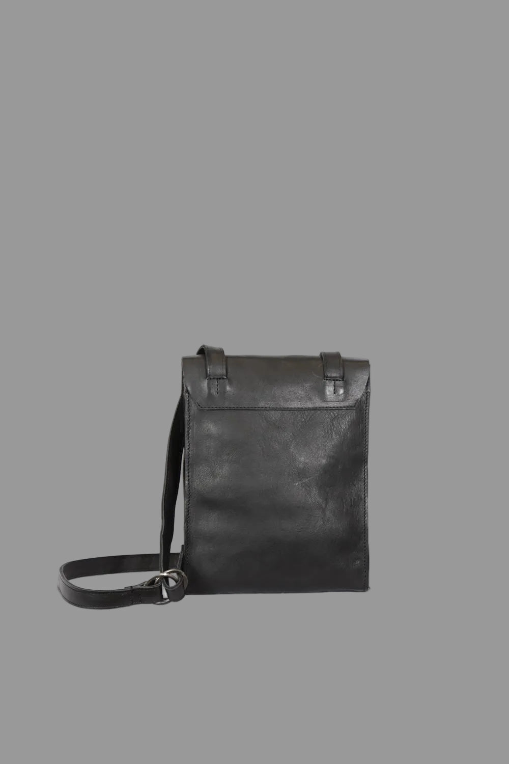 Black Horse Leather Doctor Crossbody Bag by Tagliovivo