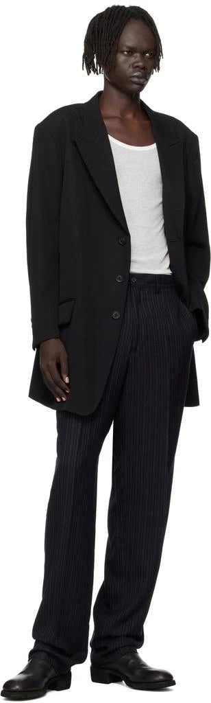 Black Double Soles Back Zip Boots Comfort 796ZX