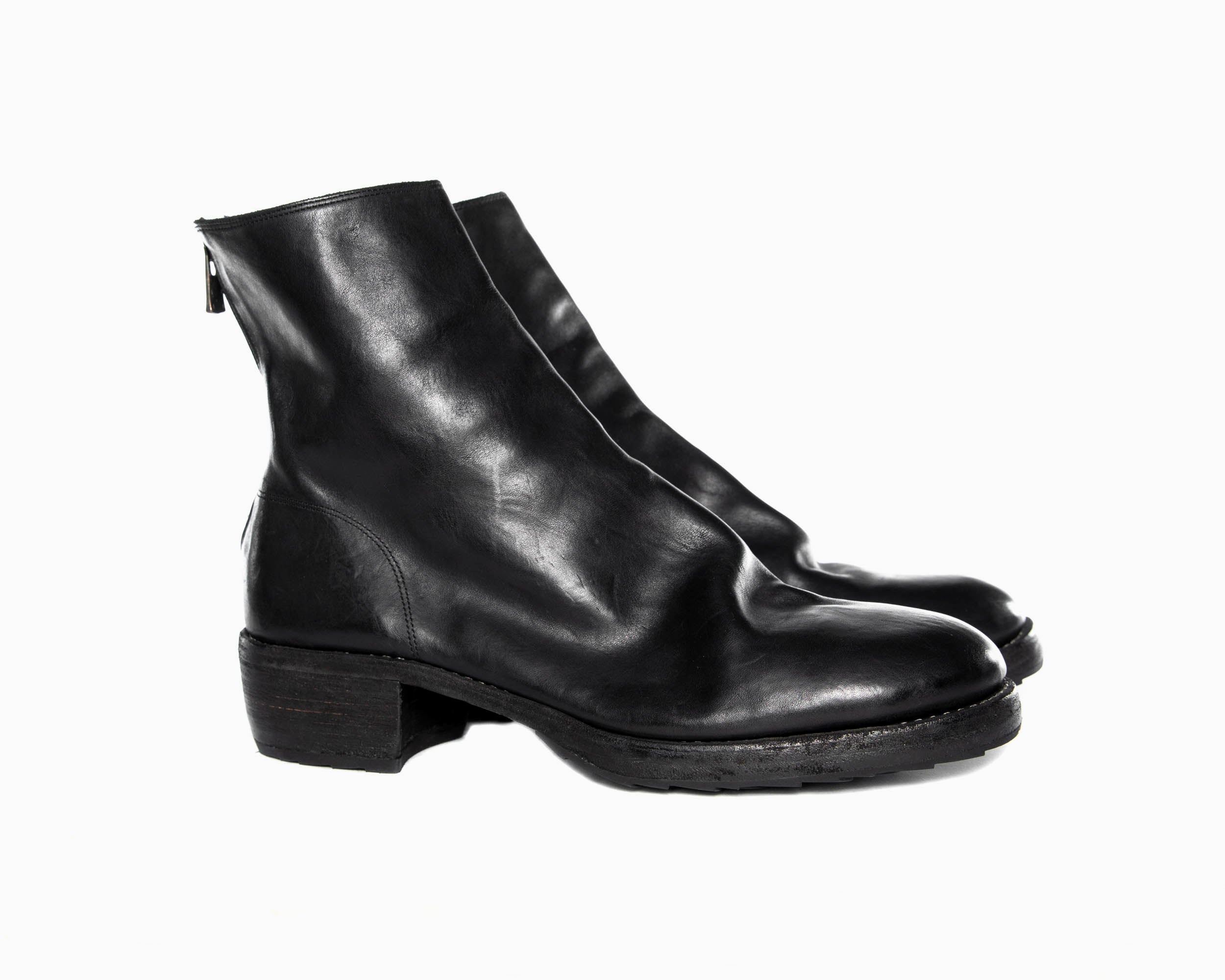 Black Back Zip Boots 796Z