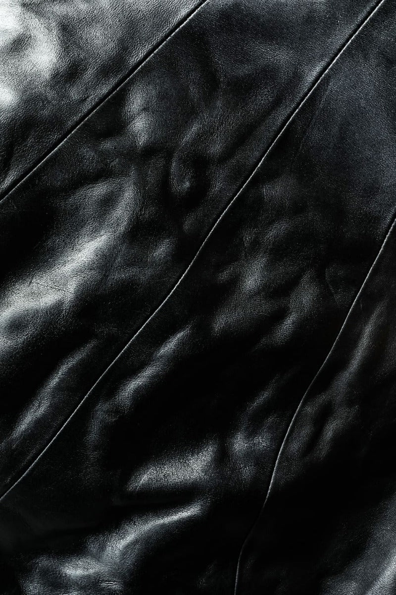Black Horse Leather Multi-Zip Gloves