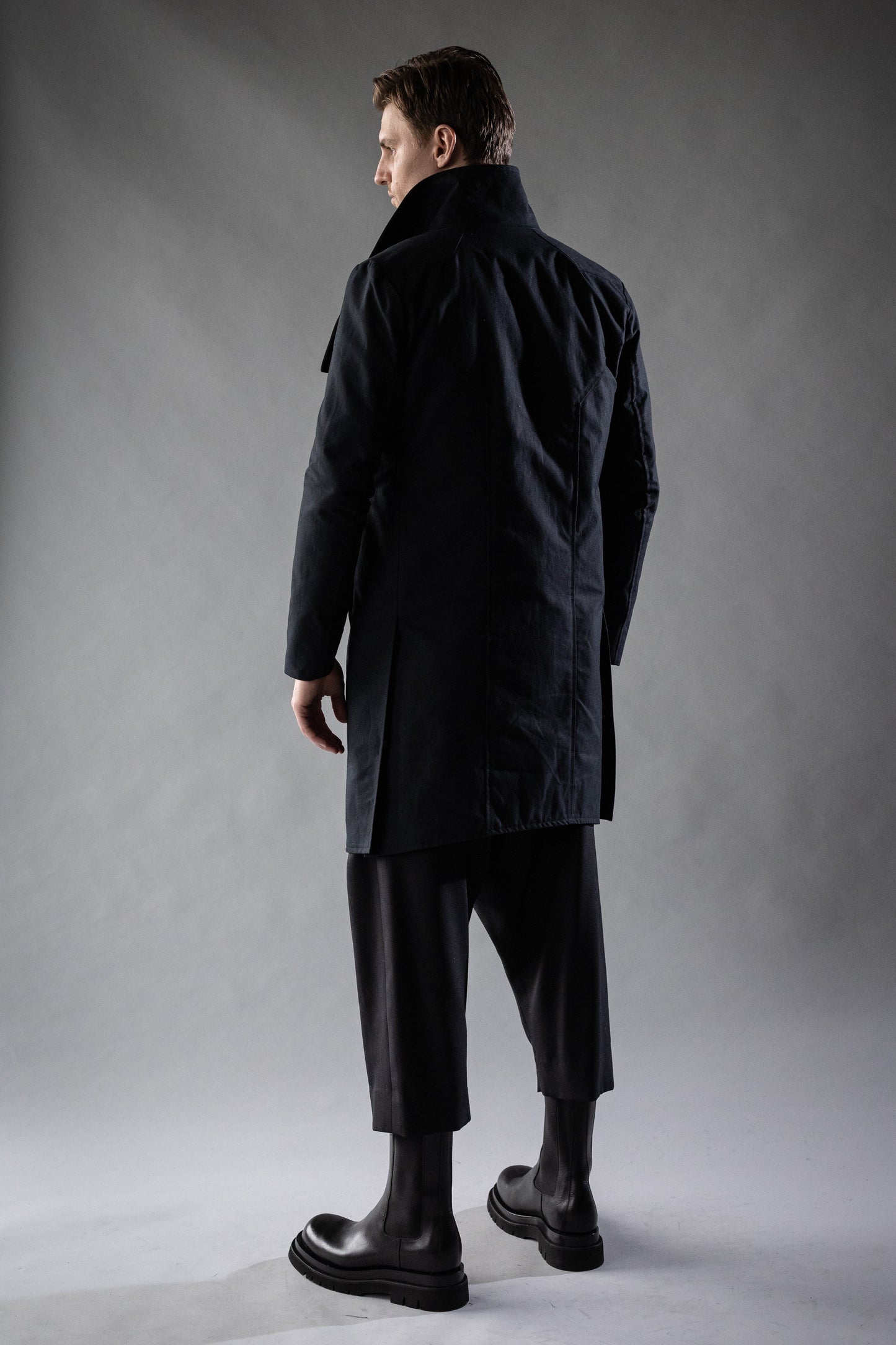 Black Wool Twill TIDAL Trousers