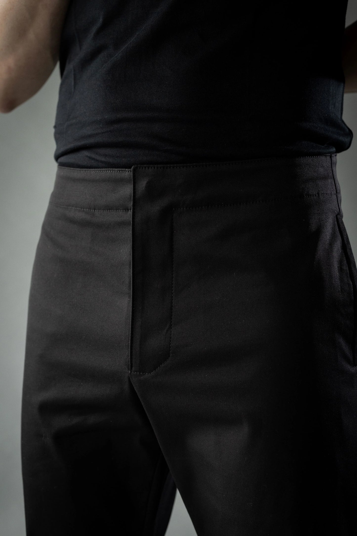 Black Cotton Twill Stretch STAPLE Pant