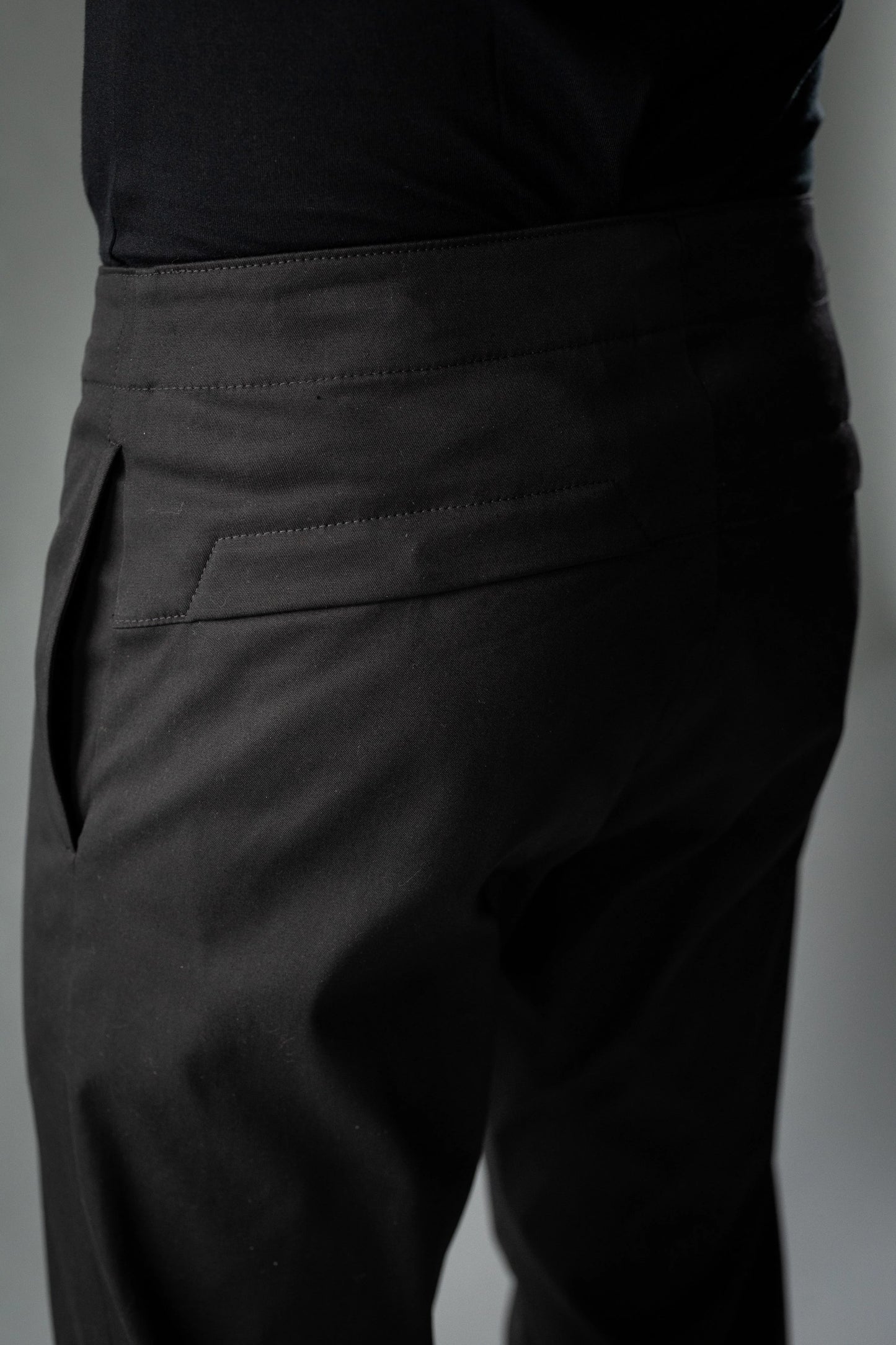 Black Cotton Twill Stretch STAPLE Pant