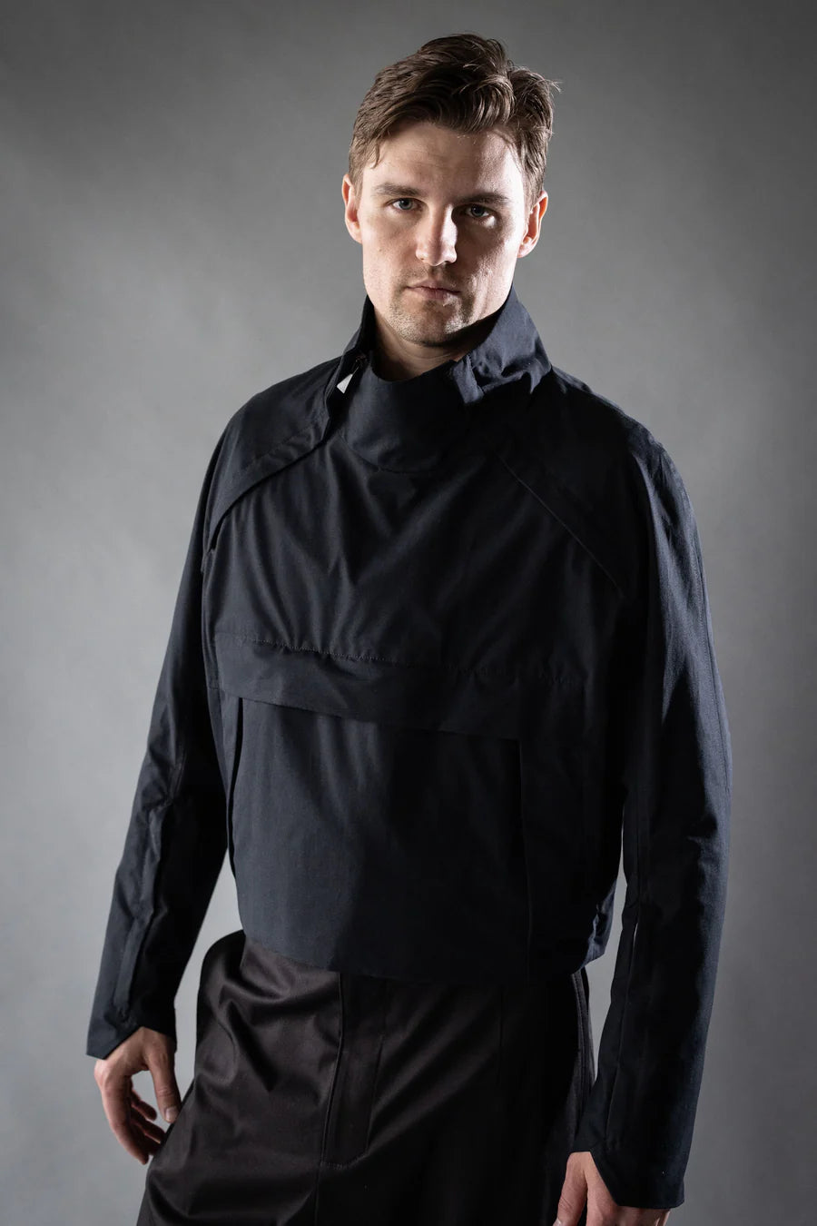 Black Ventile Cotton Amplitude Popover