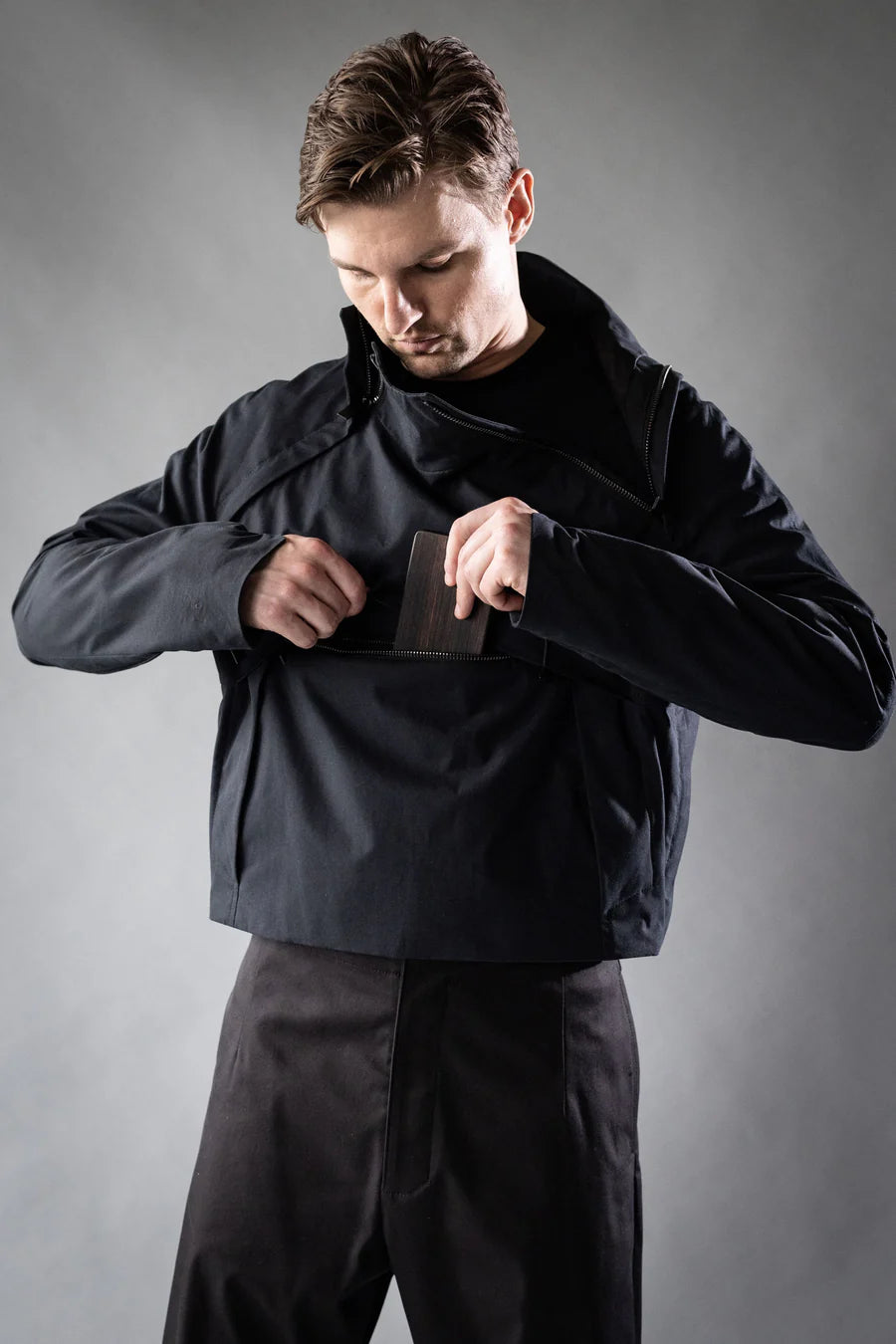 Black Ventile Cotton Amplitude Popover