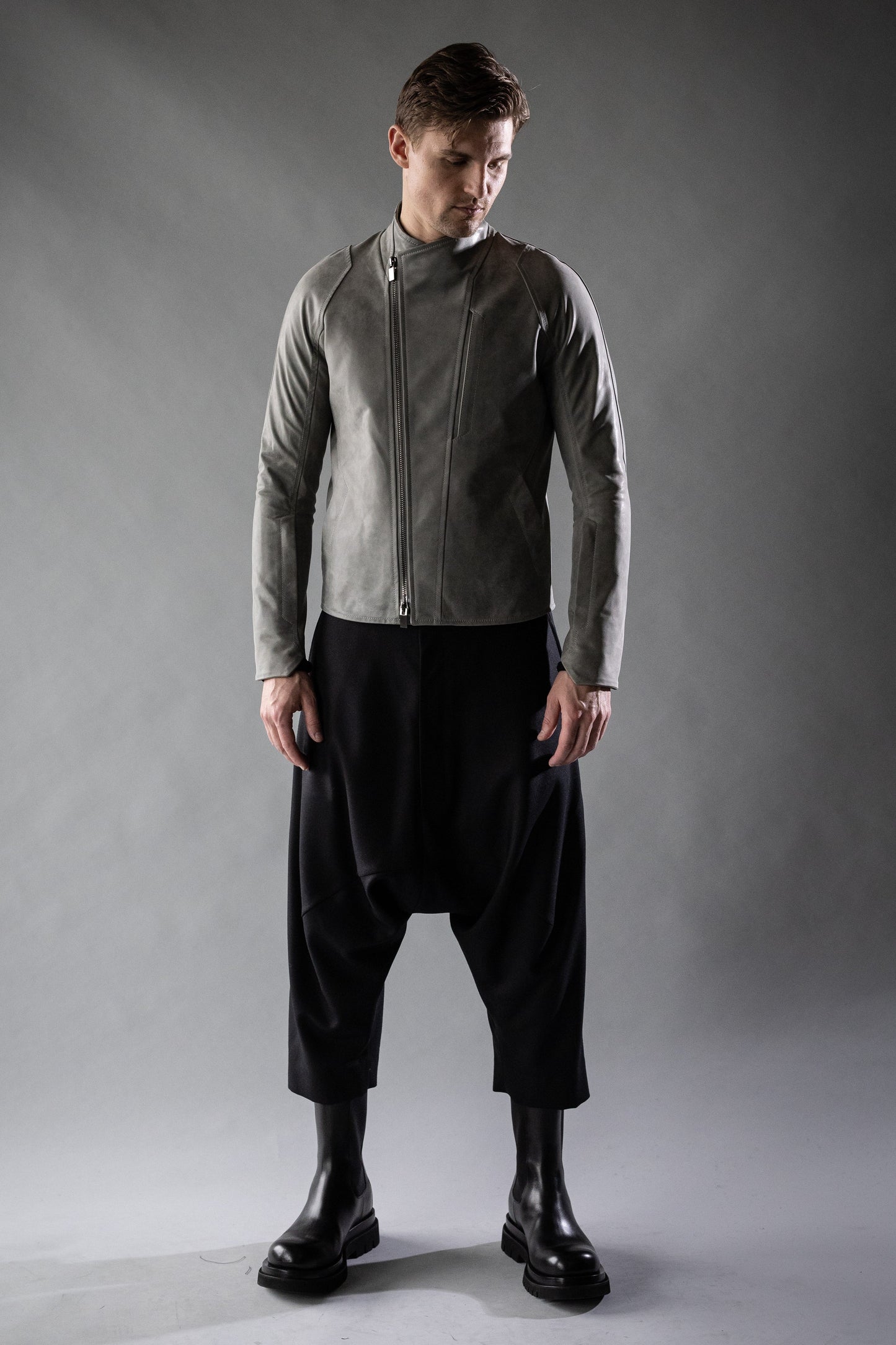 Black Wool Twill TIDAL Trousers