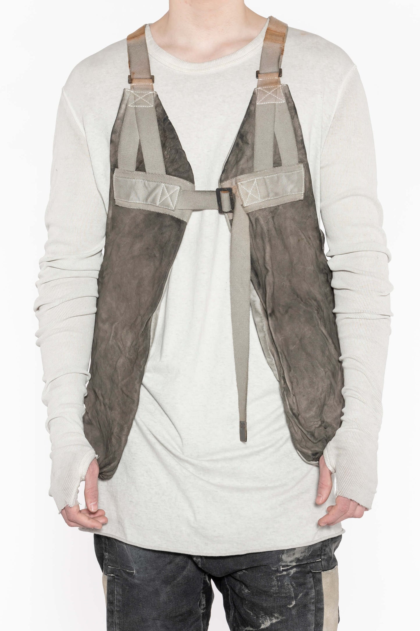 Carbon Grey Kangaroo Leather Vestbag 2.1