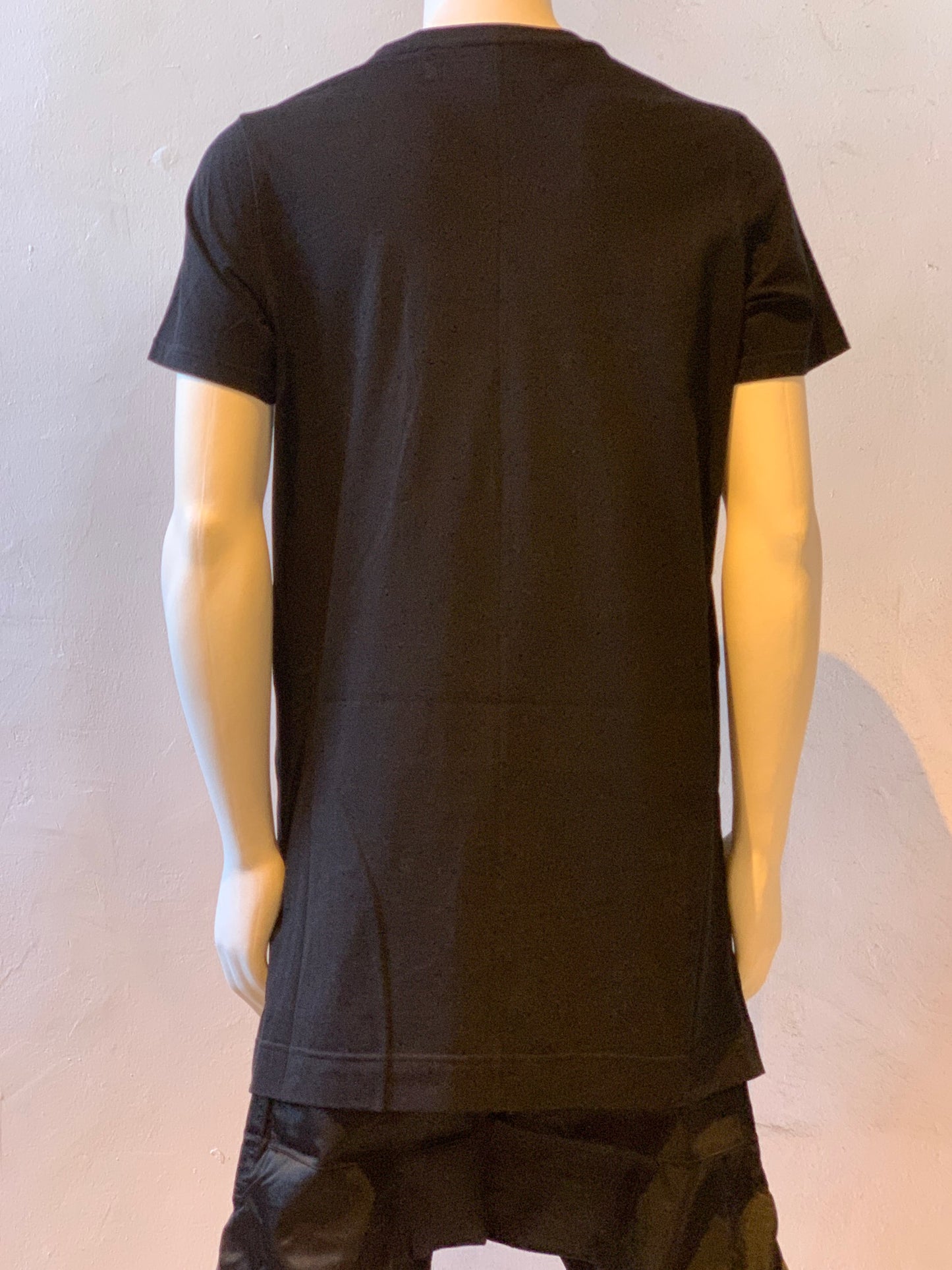 Black Moon and Numbers Print U-Neck Oversize T-Shirt