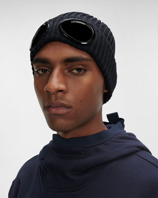 Extra Fine Wool Knit Goggle Cap by CP Company