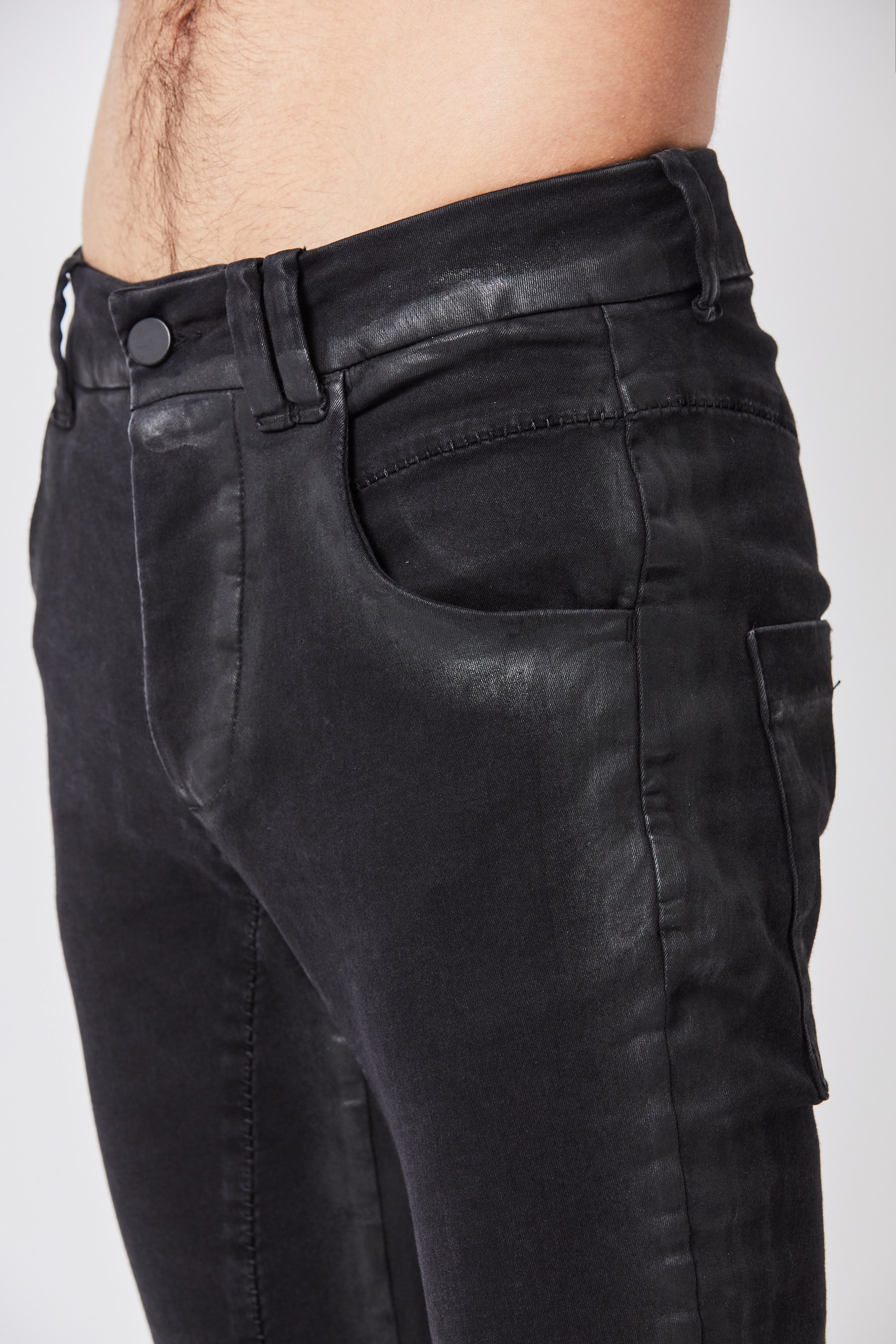 Mens BM Heavy Waxed Multi Zip Black Biker Jeans at Fabrixquare | Leather  jacket men style, Denim jeans men, Black biker jeans