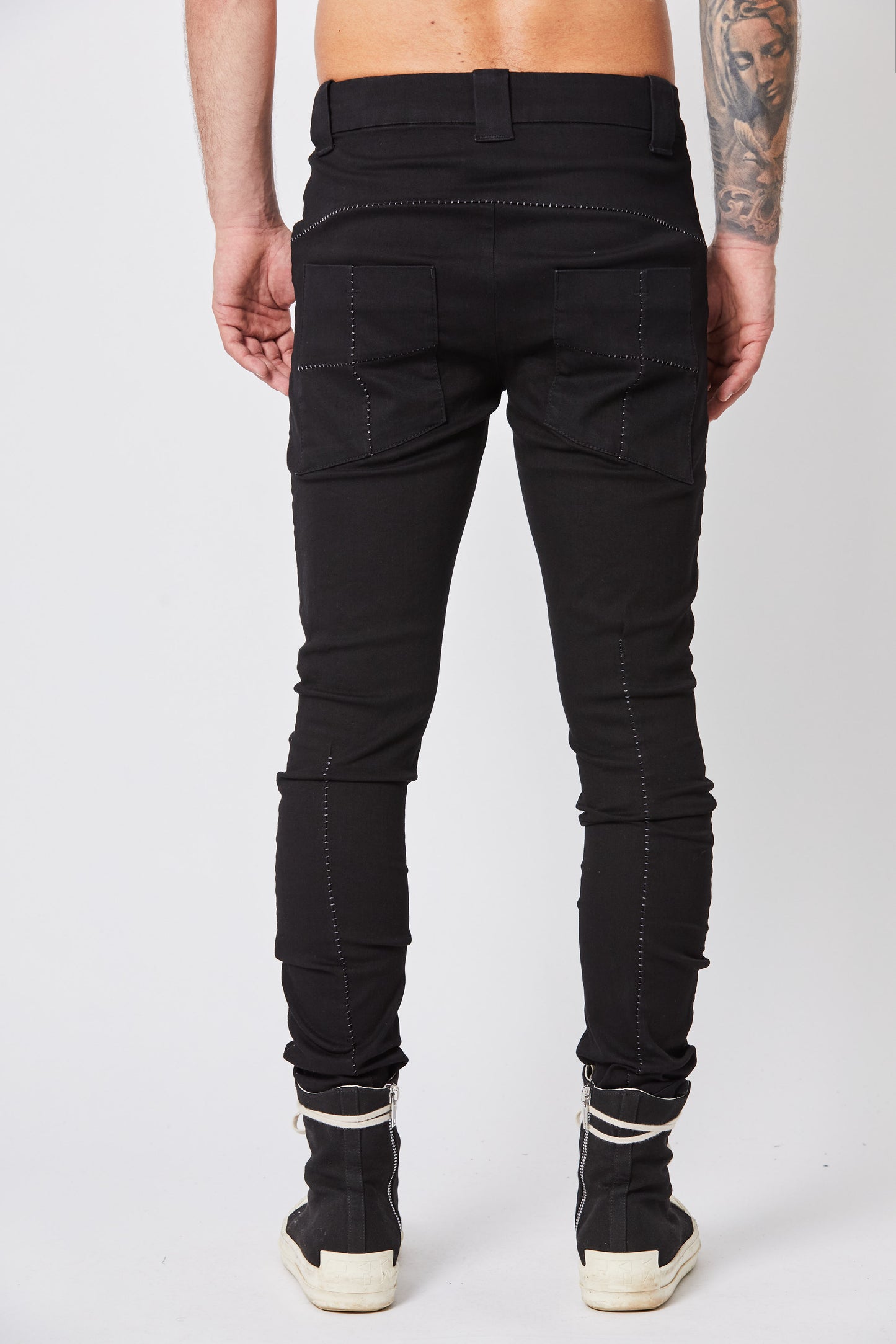 Black Slim Fit Stretch Denim Jeans MT 79