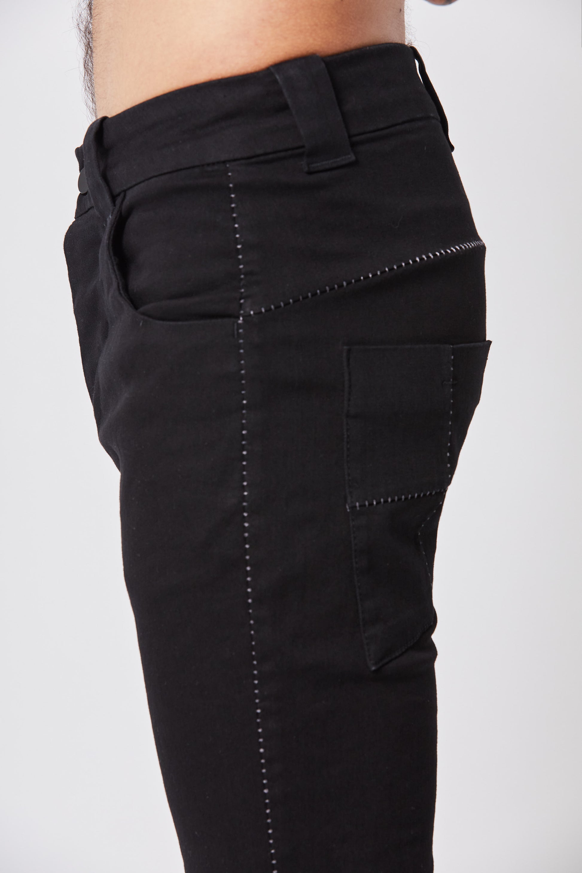 Black Slim Fit Stretch Denim Jeans MT 79 – The Archive