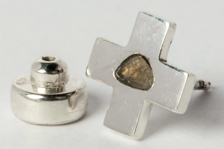 Plus Earring 0.2 CT Diamond Slab12mm 1035-2-PA+DIA