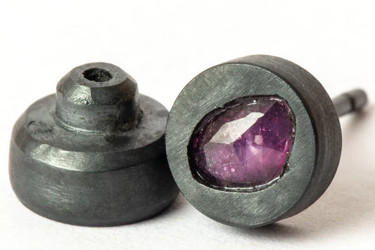 Stud Earring 0.2 CT Ruby Slice 1935-2-KA+RUB