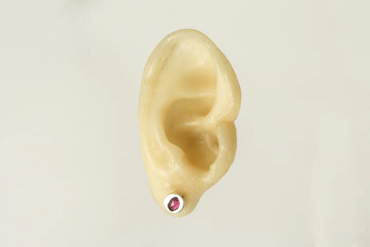 Stud Earring 0.2 CT Ruby Slice DA+1935-2-PA+RUB