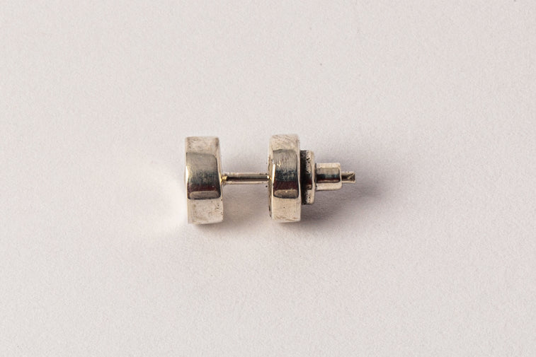 Stud Earring 0.2 CT Tiny Faceted Diamond Slab 1835-27-PA+FCDIA