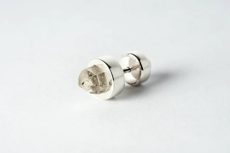 Stud Earring 9mm Herkimer Spike 1235-6-PA+HER