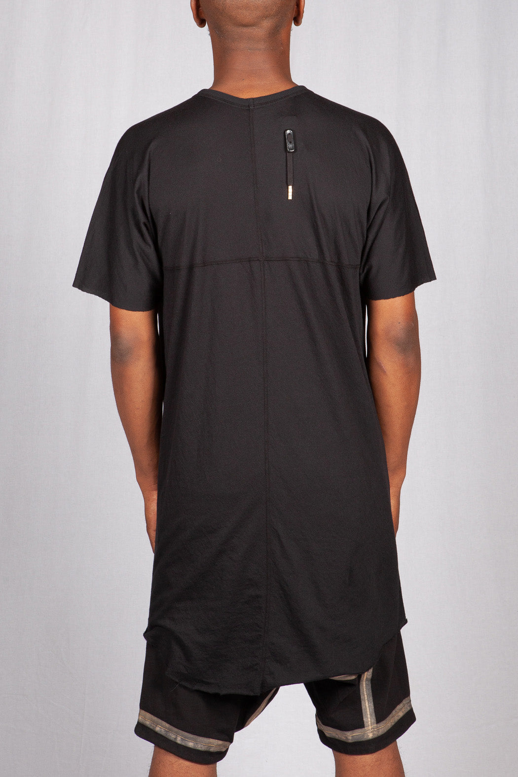 Black Object Dyed Long One Piece Regular Fit T-Shirt