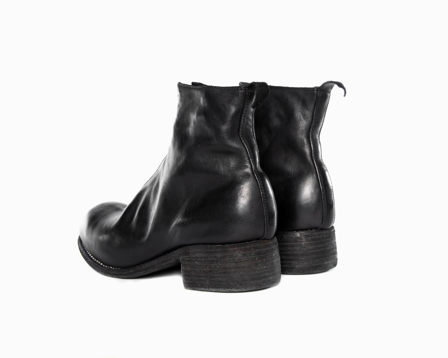 Black Front Zip Boots PL1
