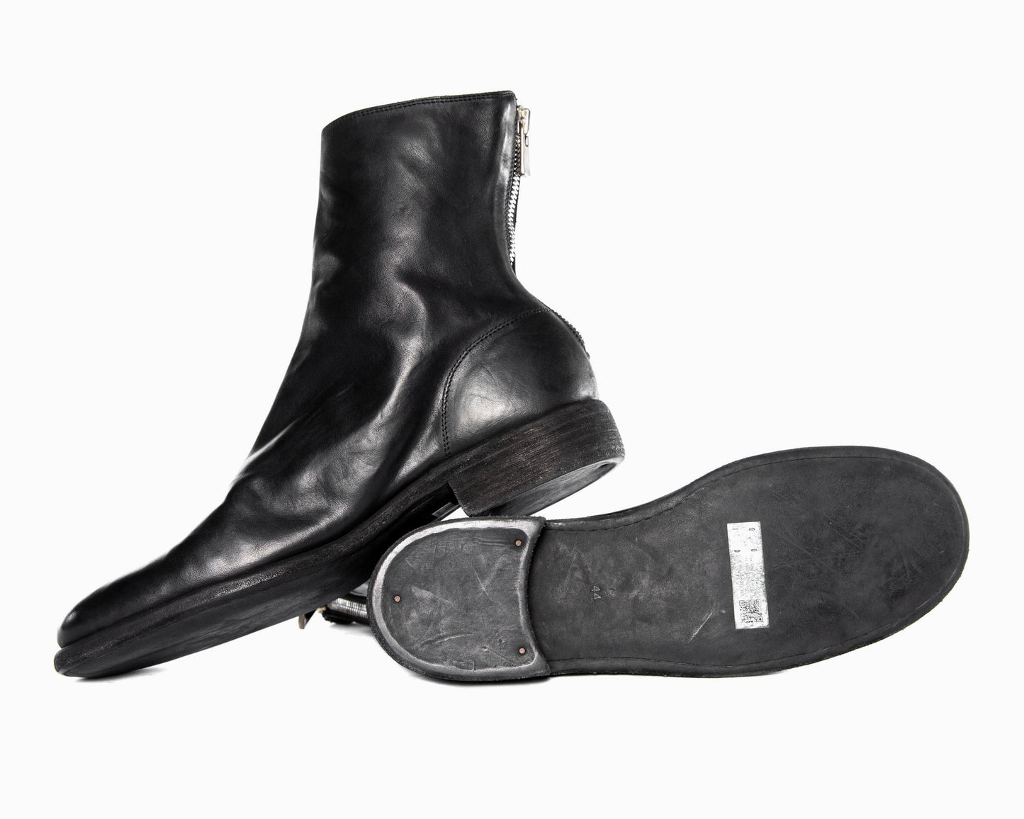 Black Soft Horse Back Zip Boots 986